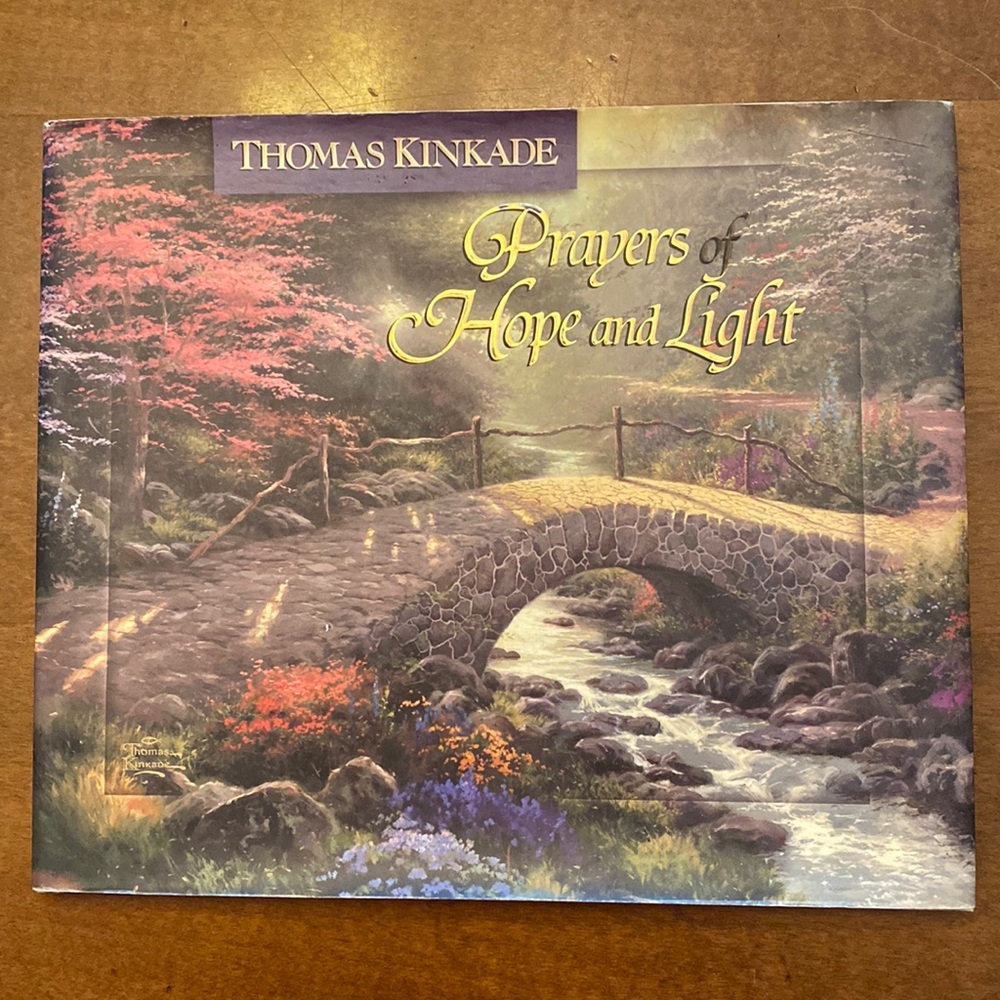 Thomas Kinkade Prayers of Hope & Light Hardcover Book Dust Jacket Vintage